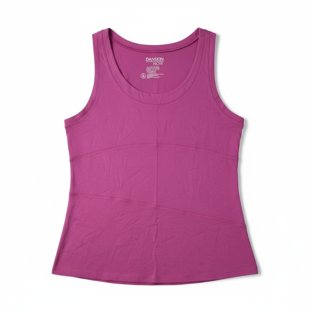 Danskin Now Womens Active Tank Top Orchid Purple Sleeveless Gym Shirt XL 16-18